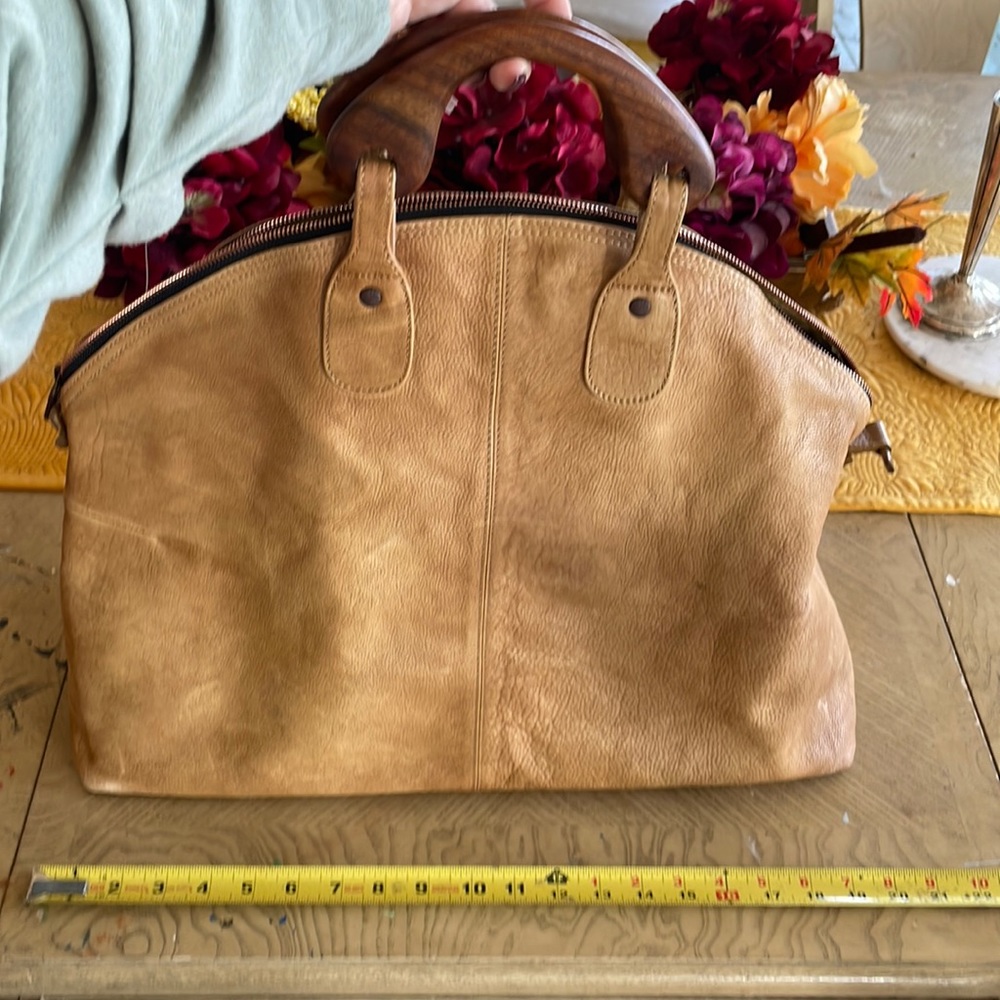 We The Free Willow leather carpet bag HTF Brown/chestnut * no crossbody strap*